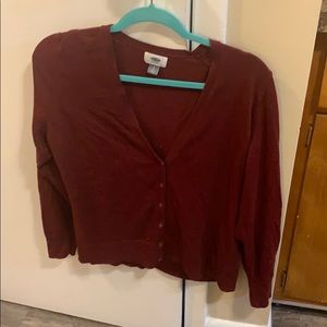 COPY - Old navy maroon cardigan